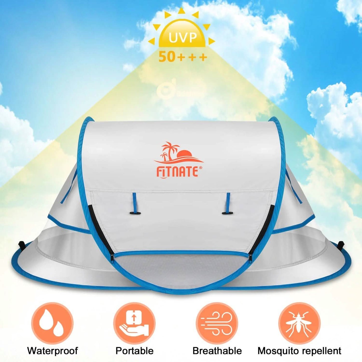 FINATE Baby-Strandzelt mit UV-Schutz UPF 50+