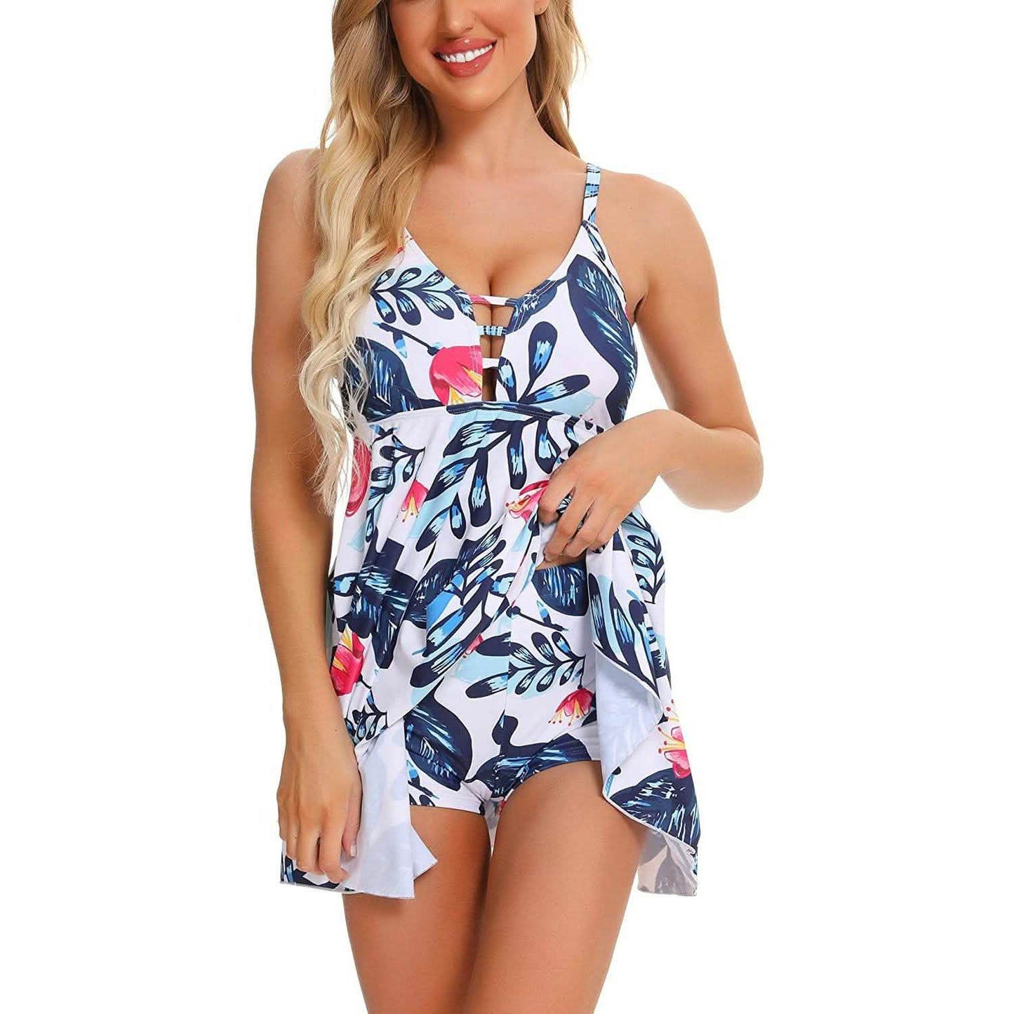 Damen Tankini-Badeanzüge Figurformende Bademode