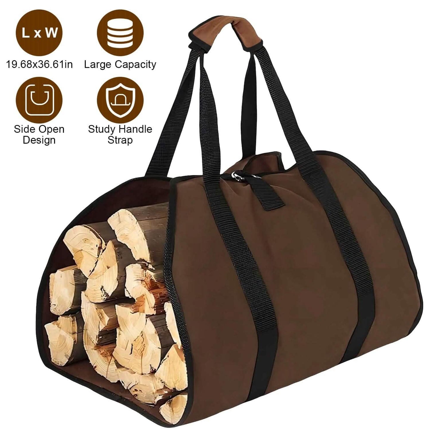Brennholztasche mit Griff