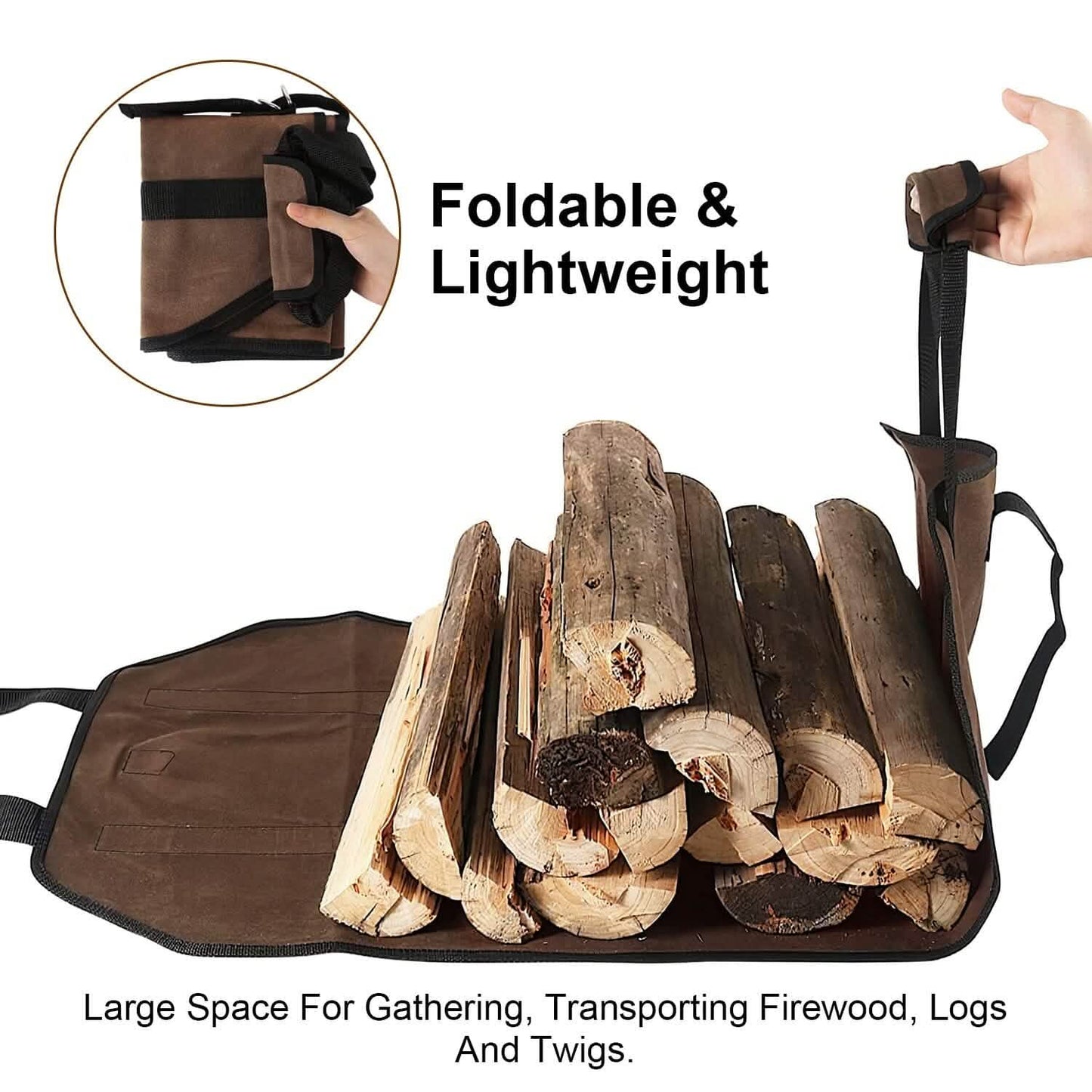 Brennholztasche mit Griff