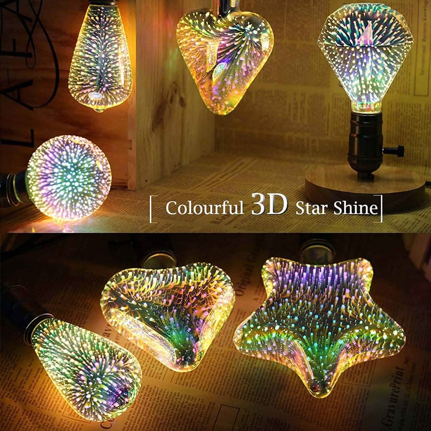 Feuerwerk Dekorative 3D LED-Glühbirne