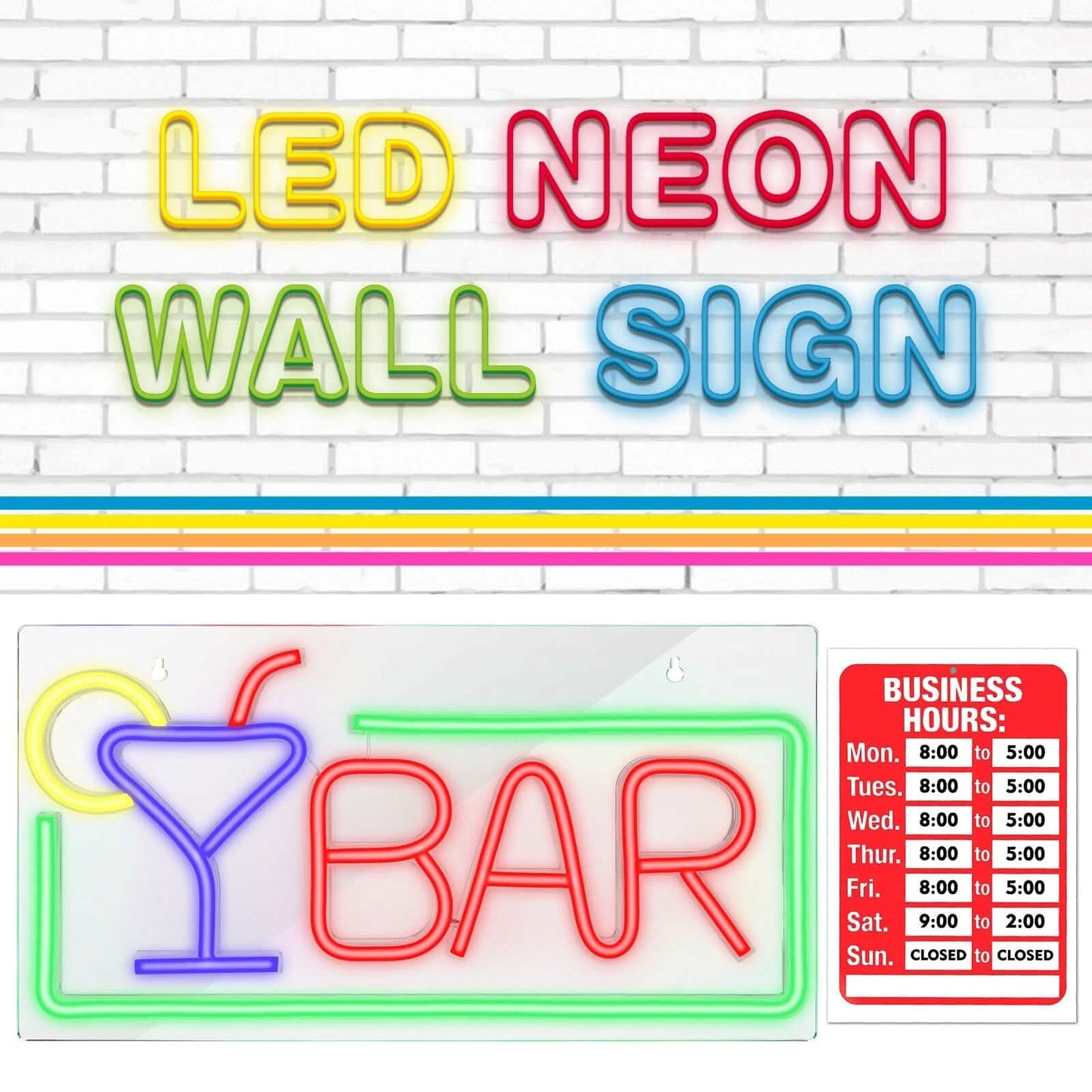 FITNATE 3D-LED-Anzeigetafel zum Öffnen, USB-betrieben, Dekoration