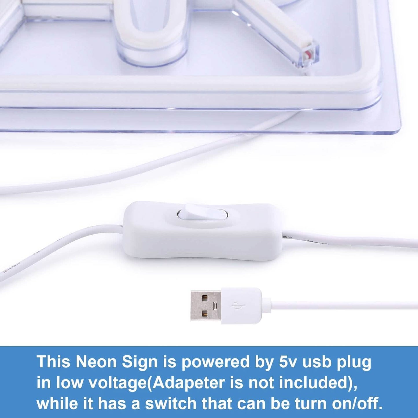 FITNATE 3D-LED-Anzeigetafel zum Öffnen, USB-betrieben, Dekoration