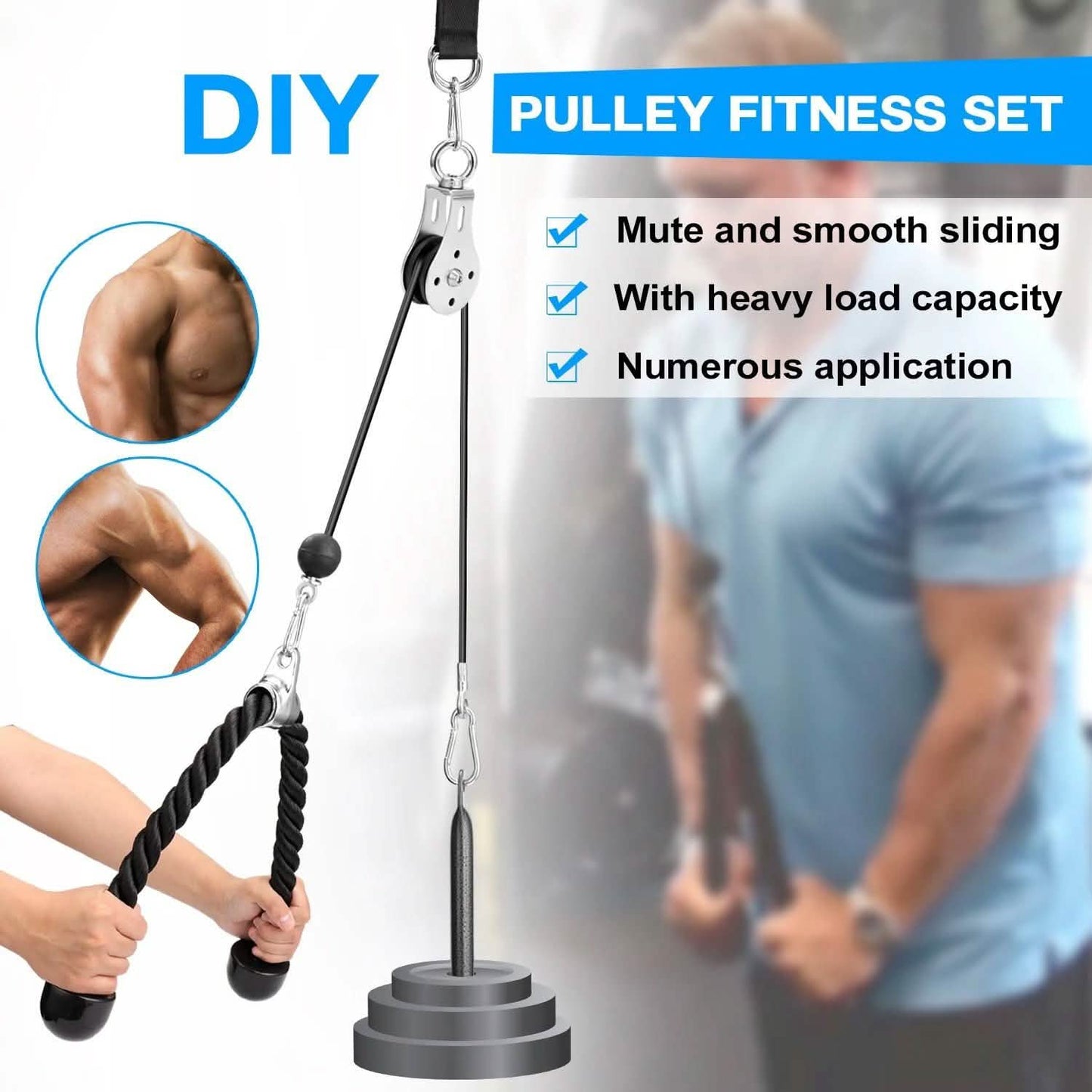 Fitness DIY Seilzugmaschine Befestigungssystem Trainingsgerät