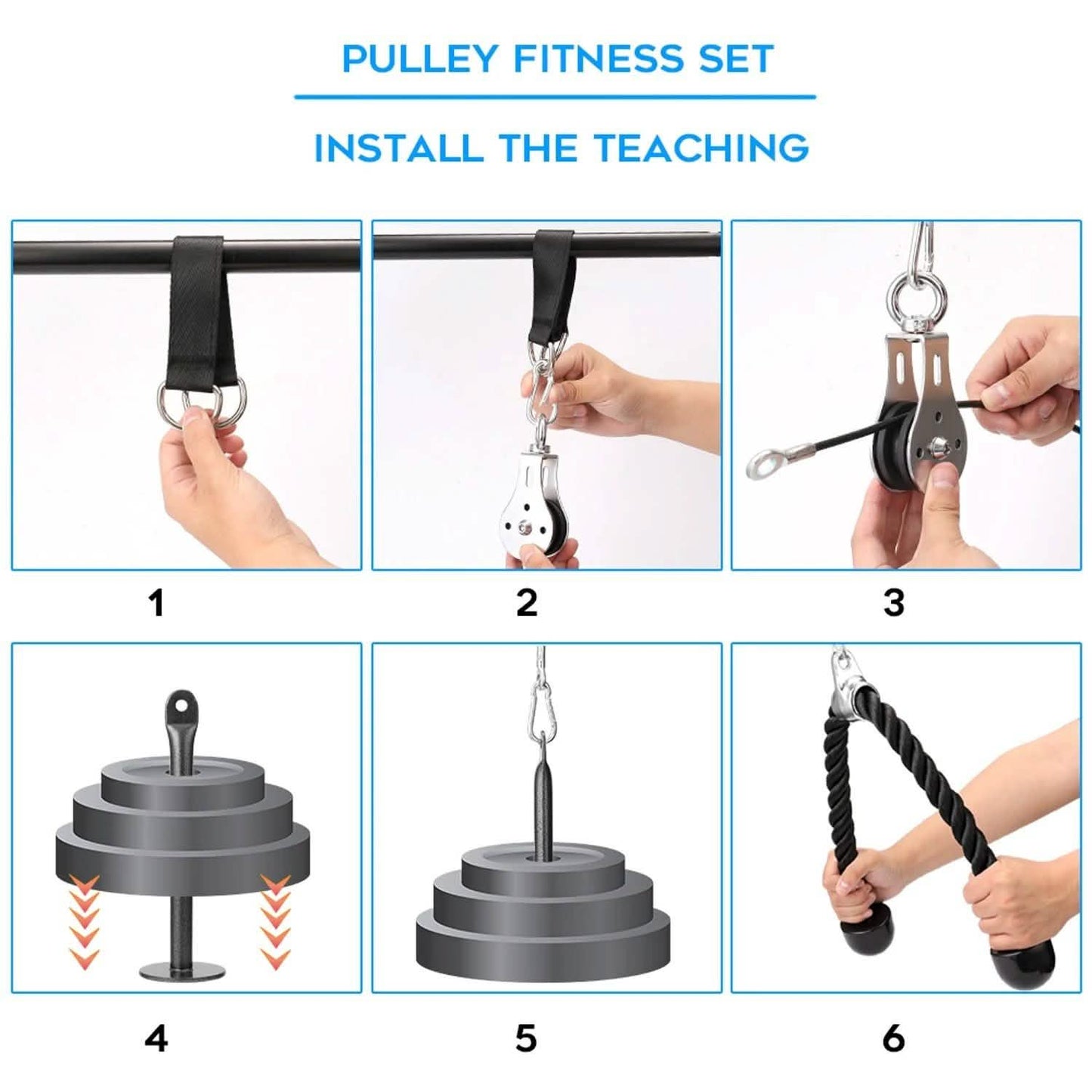 Fitness DIY Seilzugmaschine Befestigungssystem Trainingsgerät