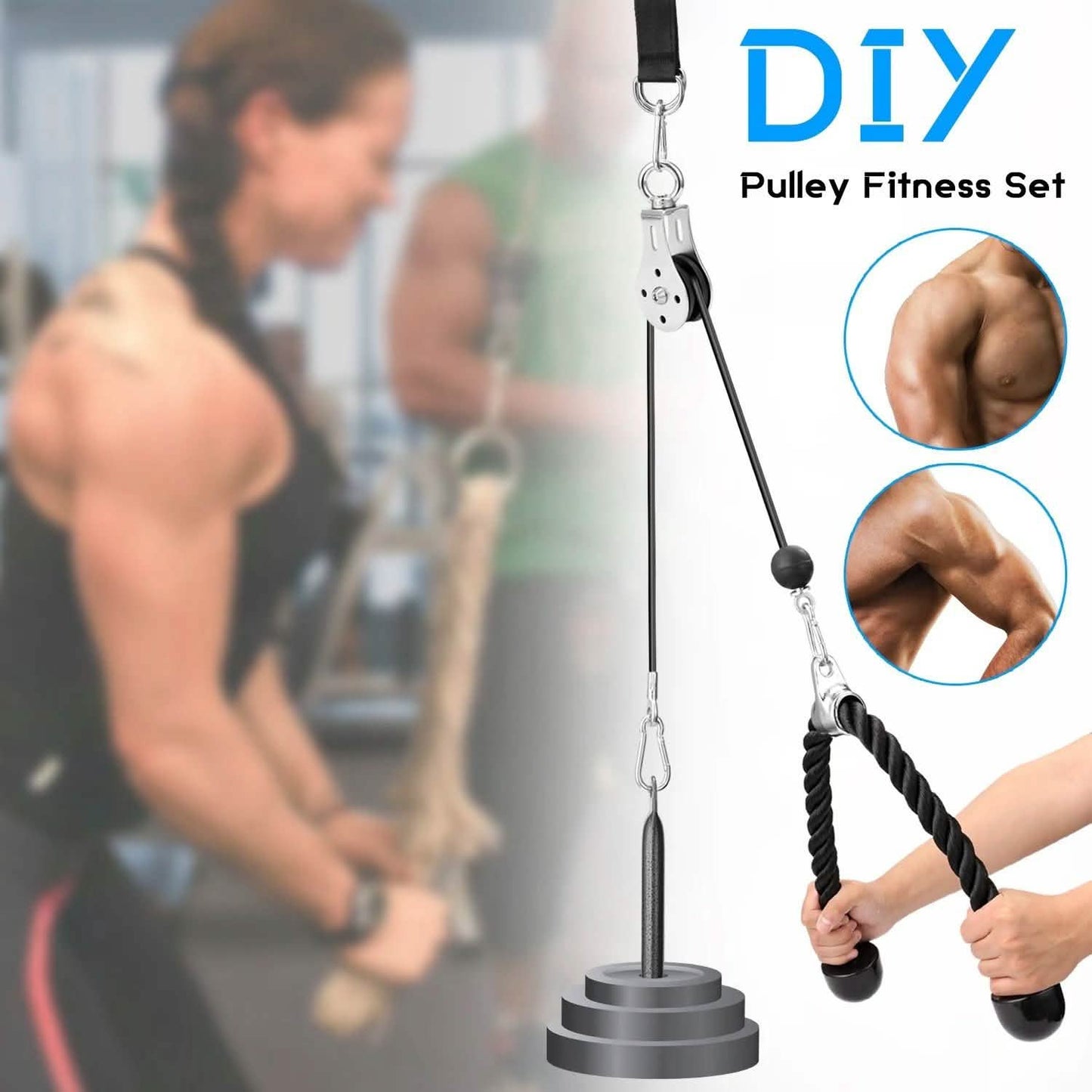 Fitness DIY Seilzugmaschine Befestigungssystem Trainingsgerät