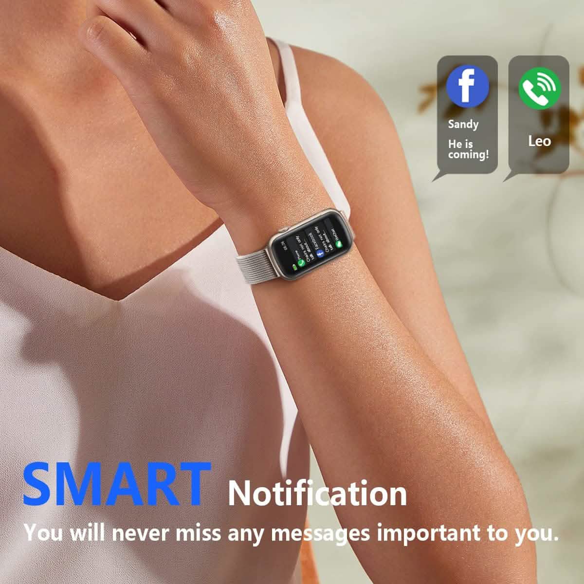 Fitness-Tracker mit Herzfrequenzmesser, Blutdruckuhr für Frauen