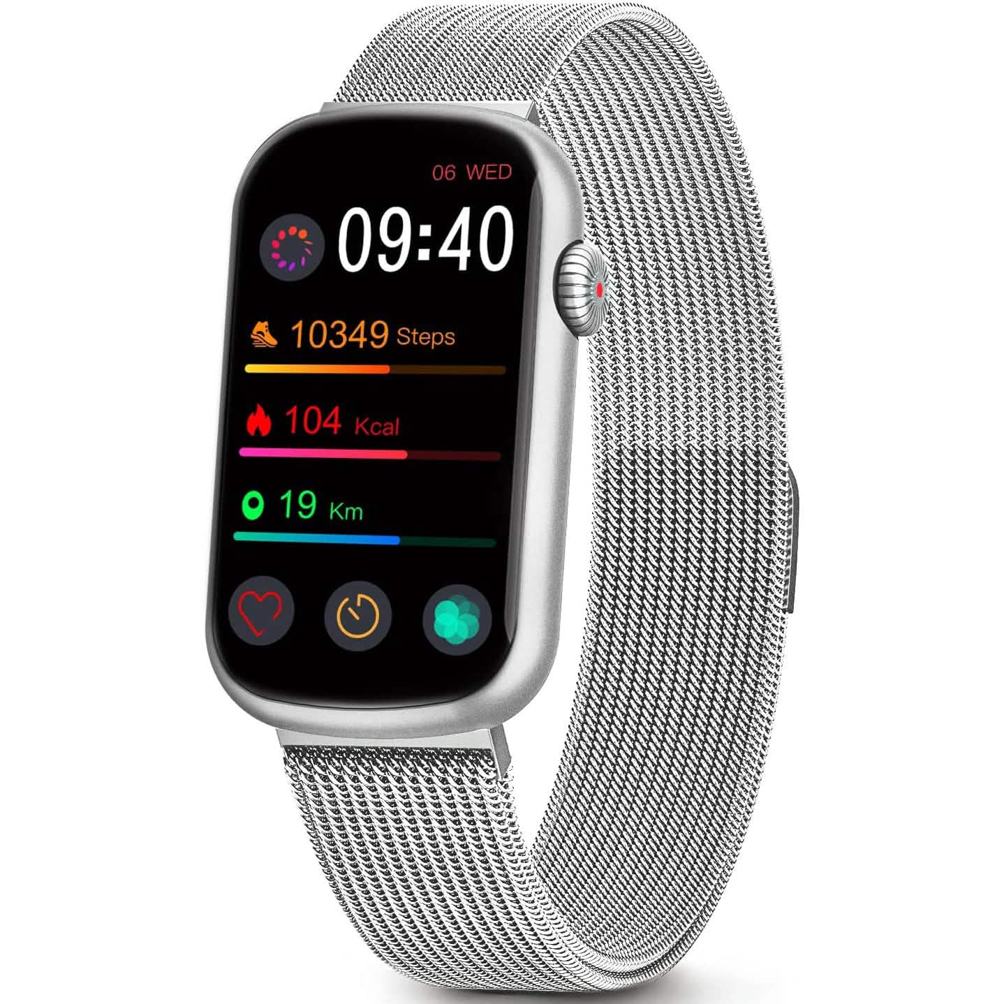 Fitness-Tracker mit Herzfrequenzmesser, Blutdruckuhr für Frauen