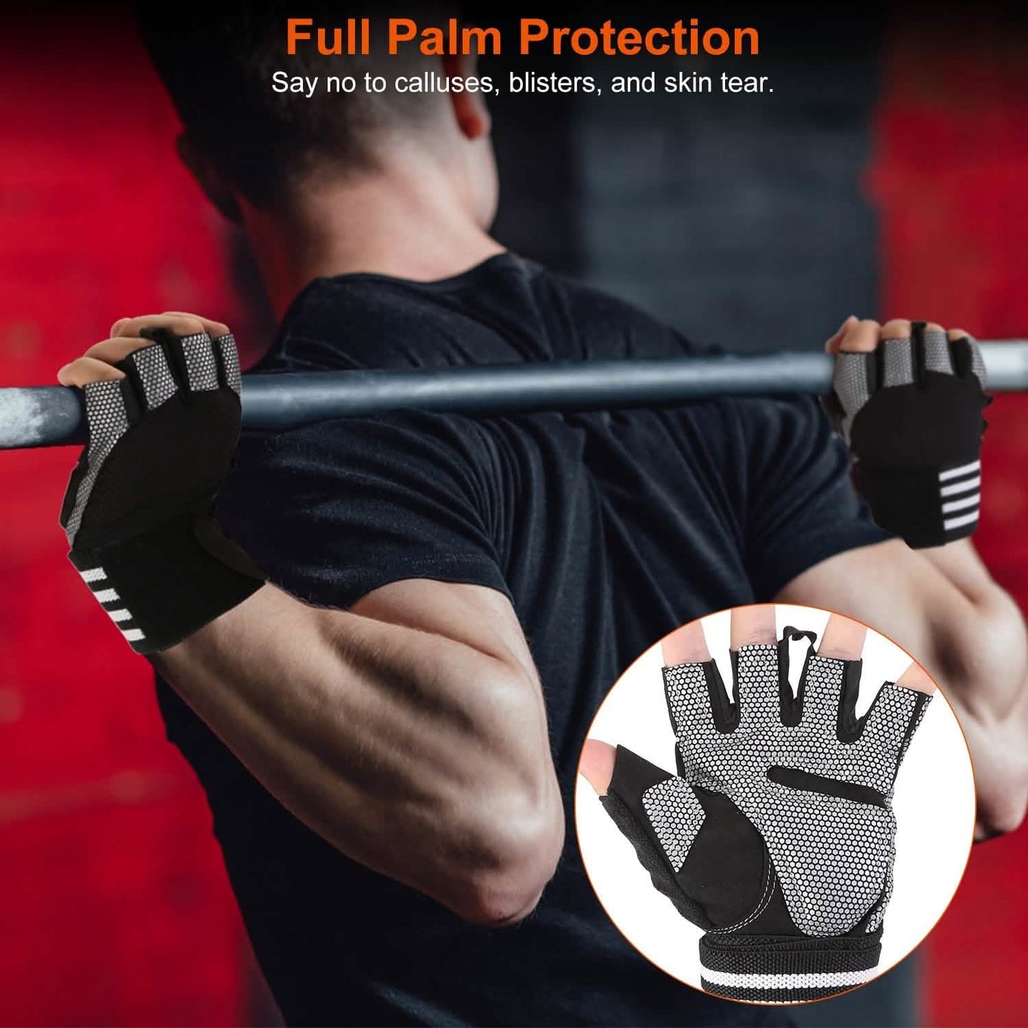 Fitness-Workout-Handschuhe mit Handgelenkbandage