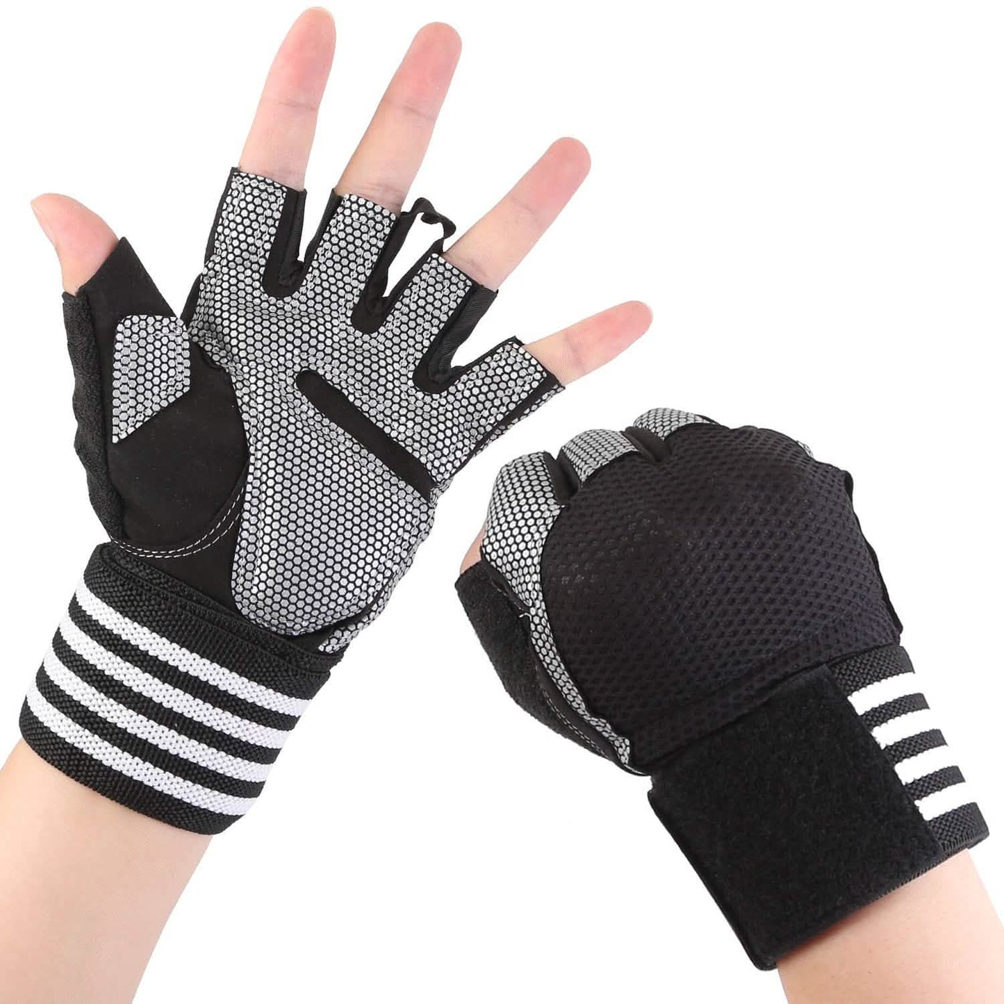 Fitness-Workout-Handschuhe mit Handgelenkbandage