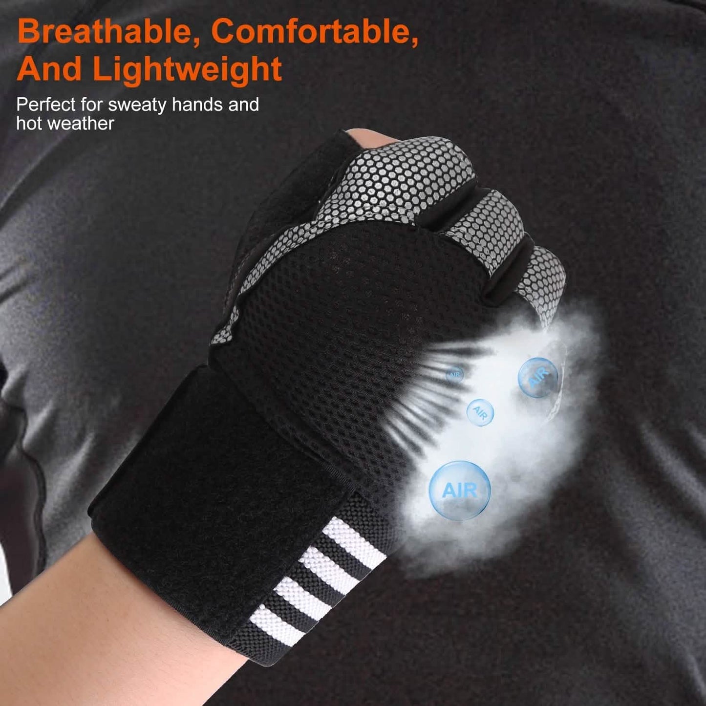 Fitness-Workout-Handschuhe mit Handgelenkbandage