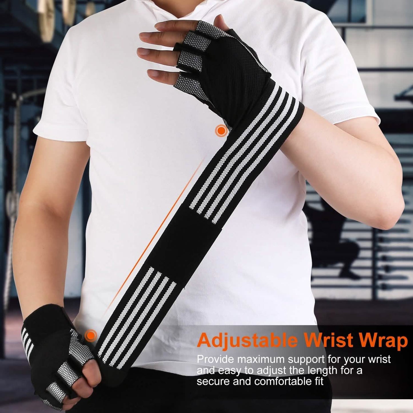 Fitness-Workout-Handschuhe mit Handgelenkbandage