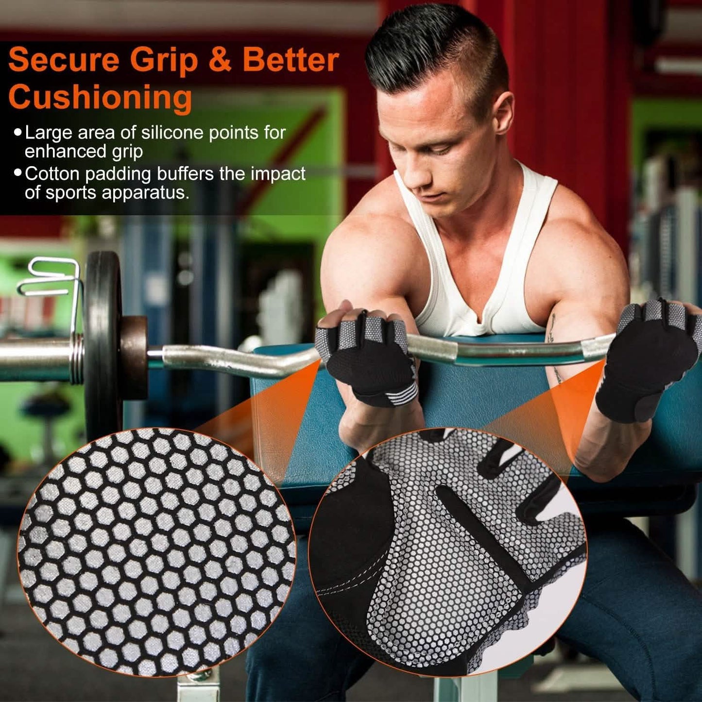 Fitness-Workout-Handschuhe mit Handgelenkbandage