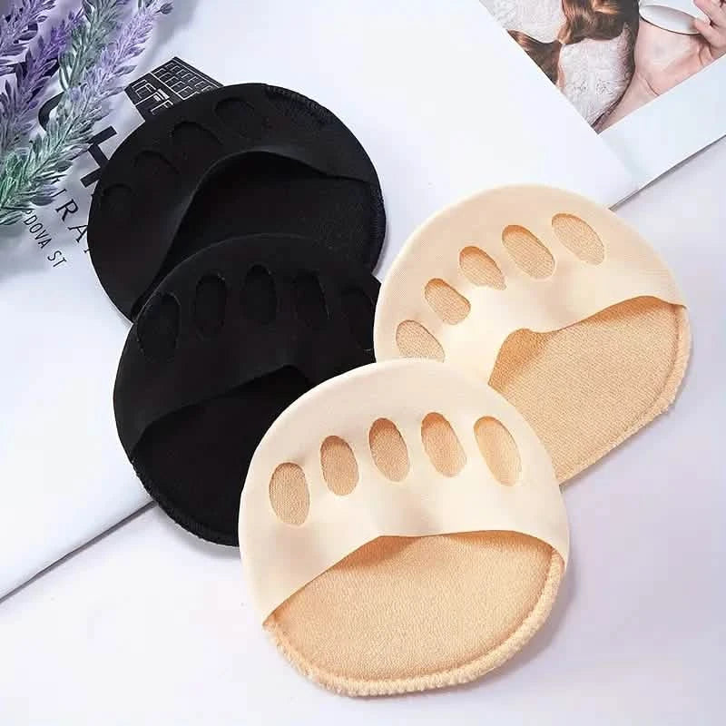 Fünf-Zehen-Vorfußpolster für Damen-High Heels, Stoßdämpfende halbe Einlegesohlen, Zehenpolster-Einsätze