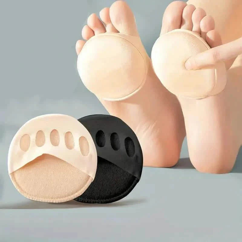 Fünf-Zehen-Vorfußpolster für Damen-High Heels, Stoßdämpfende halbe Einlegesohlen, Zehenpolster-Einsätze
