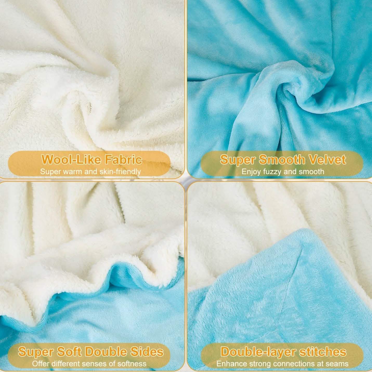 Fleece-Überwurfdecke Flanell-Bettüberwurf