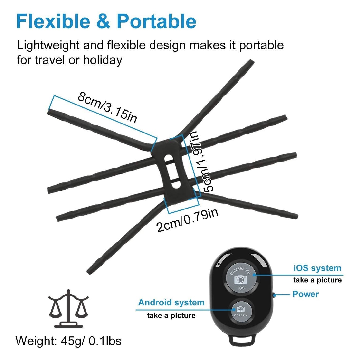 Flexible Spinnen-Handyhalterung Fernbedienungshalter