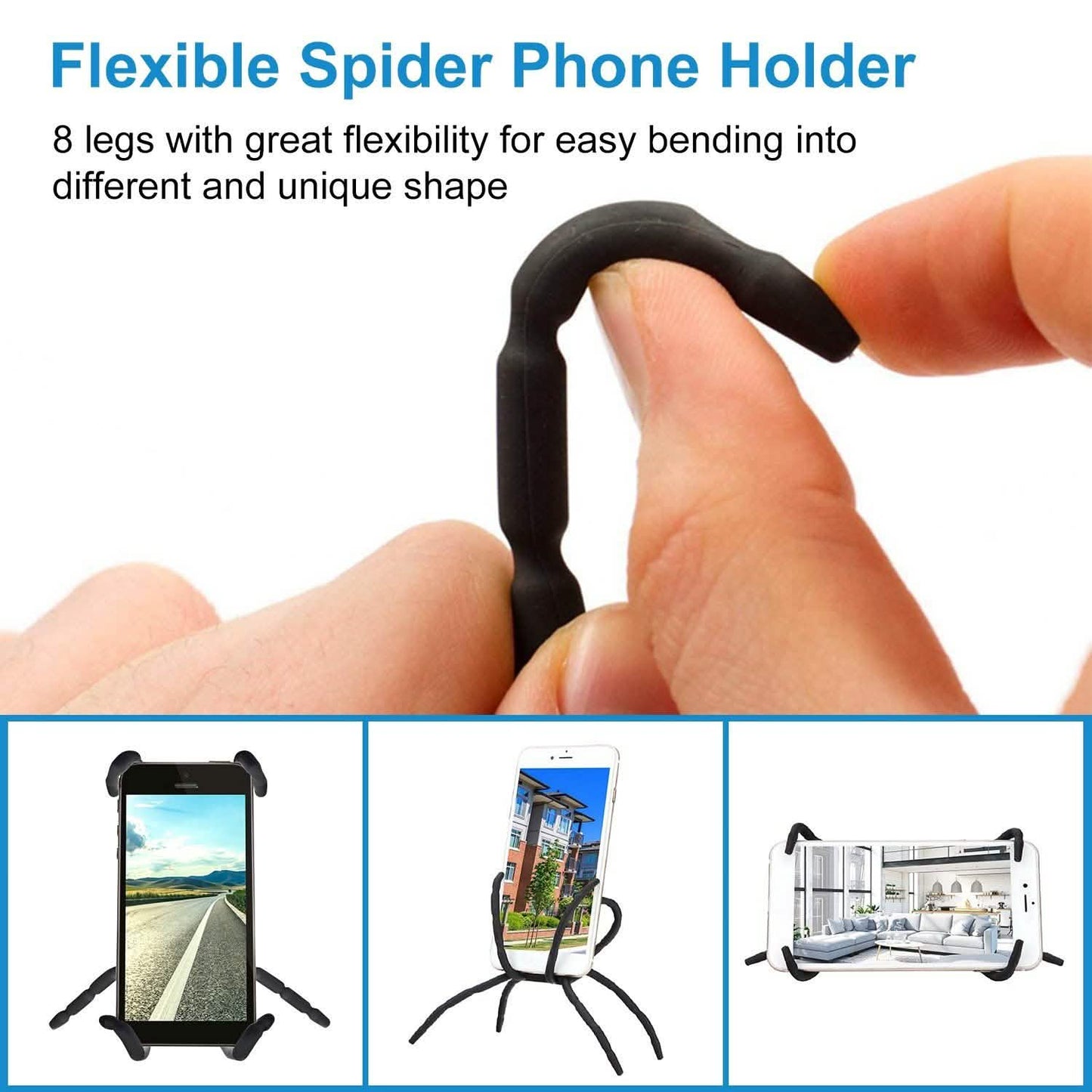 Flexible Spinnen-Handyhalterung Fernbedienungshalter