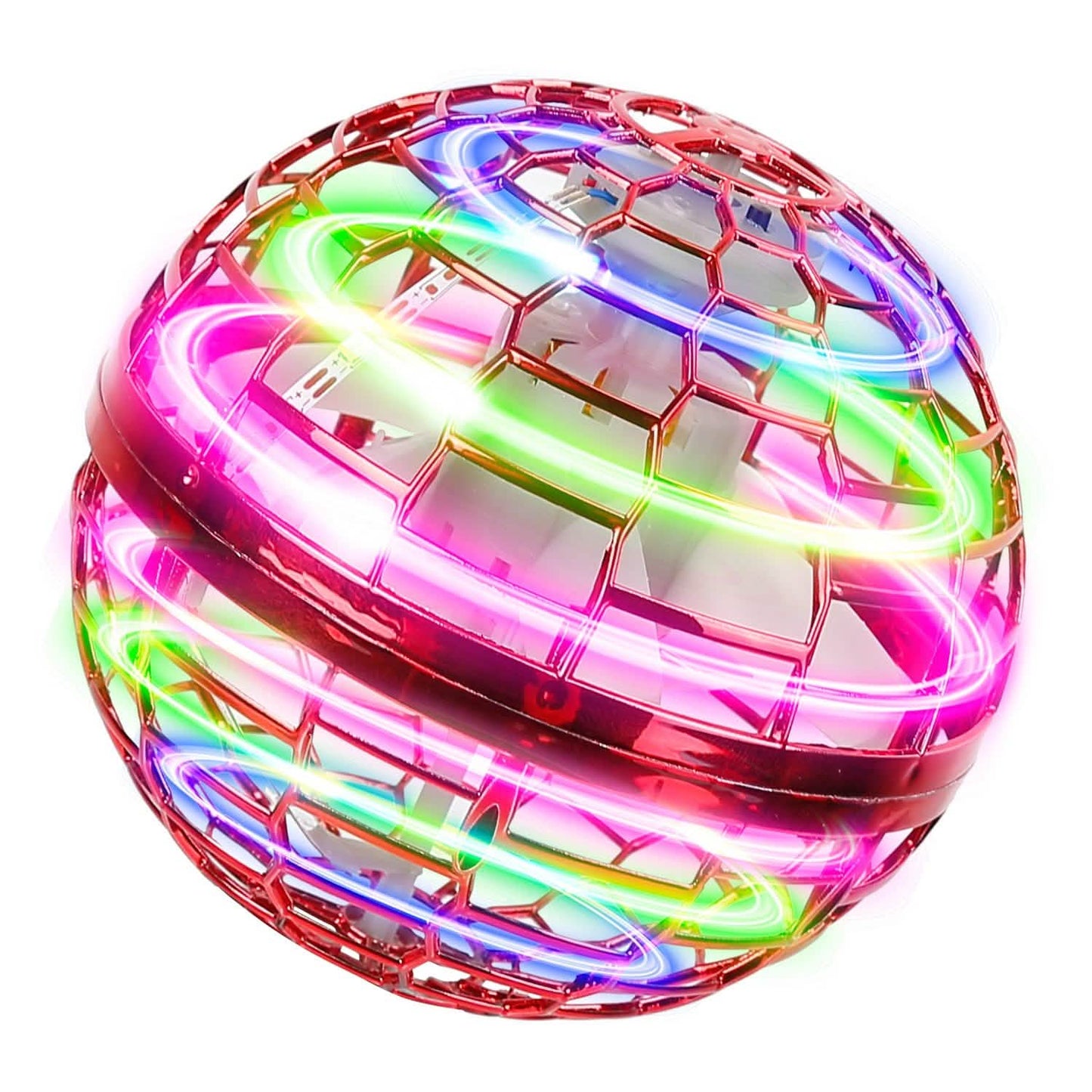 Fliegender Ball Spielzeug 360° Rotierender Handgesteuerter Fliegender Orb Hover Ball mit RGB Lichtern
