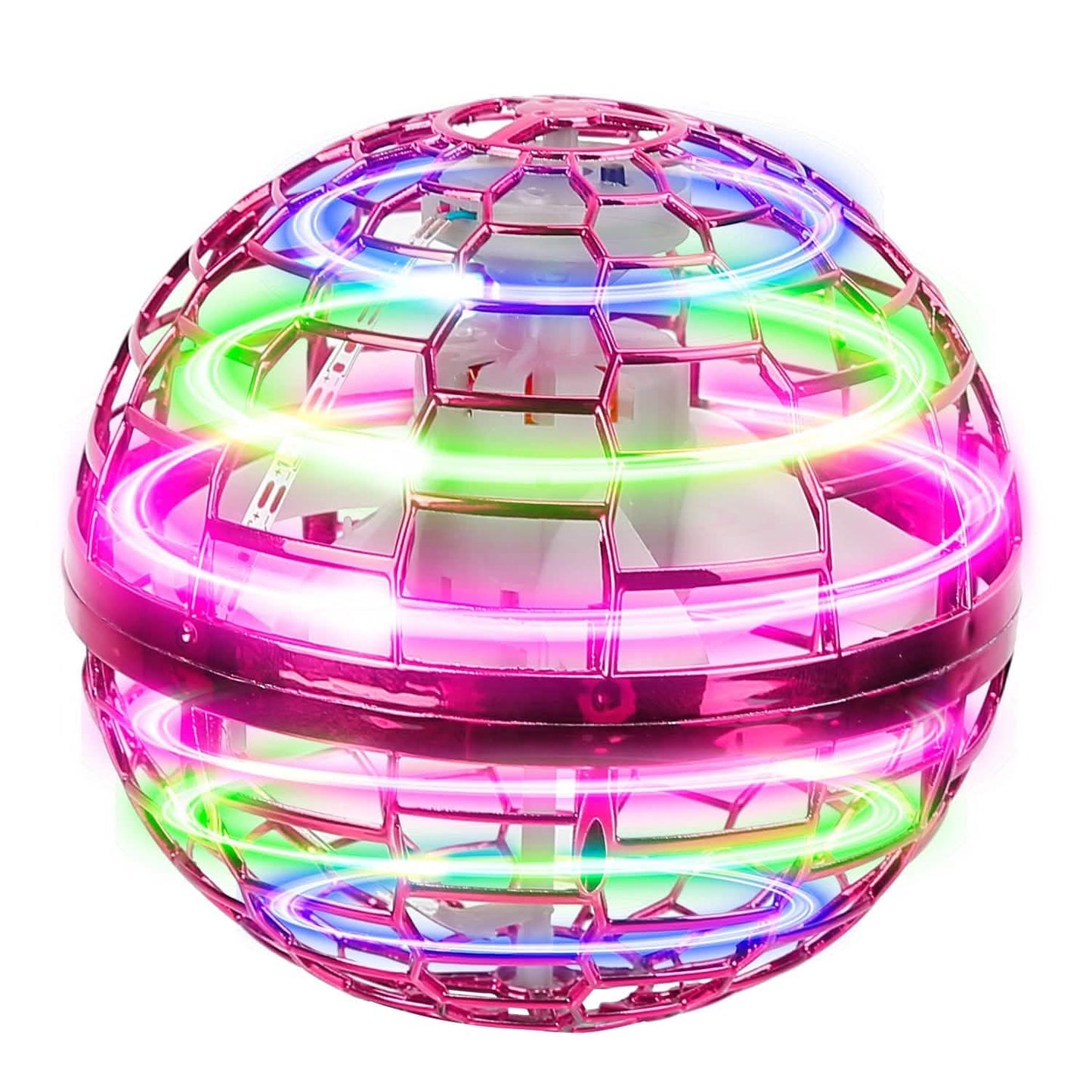 Fliegender Ball Spielzeug 360° Rotierender Handgesteuerter Fliegender Orb Hover Ball mit RGB Lichtern