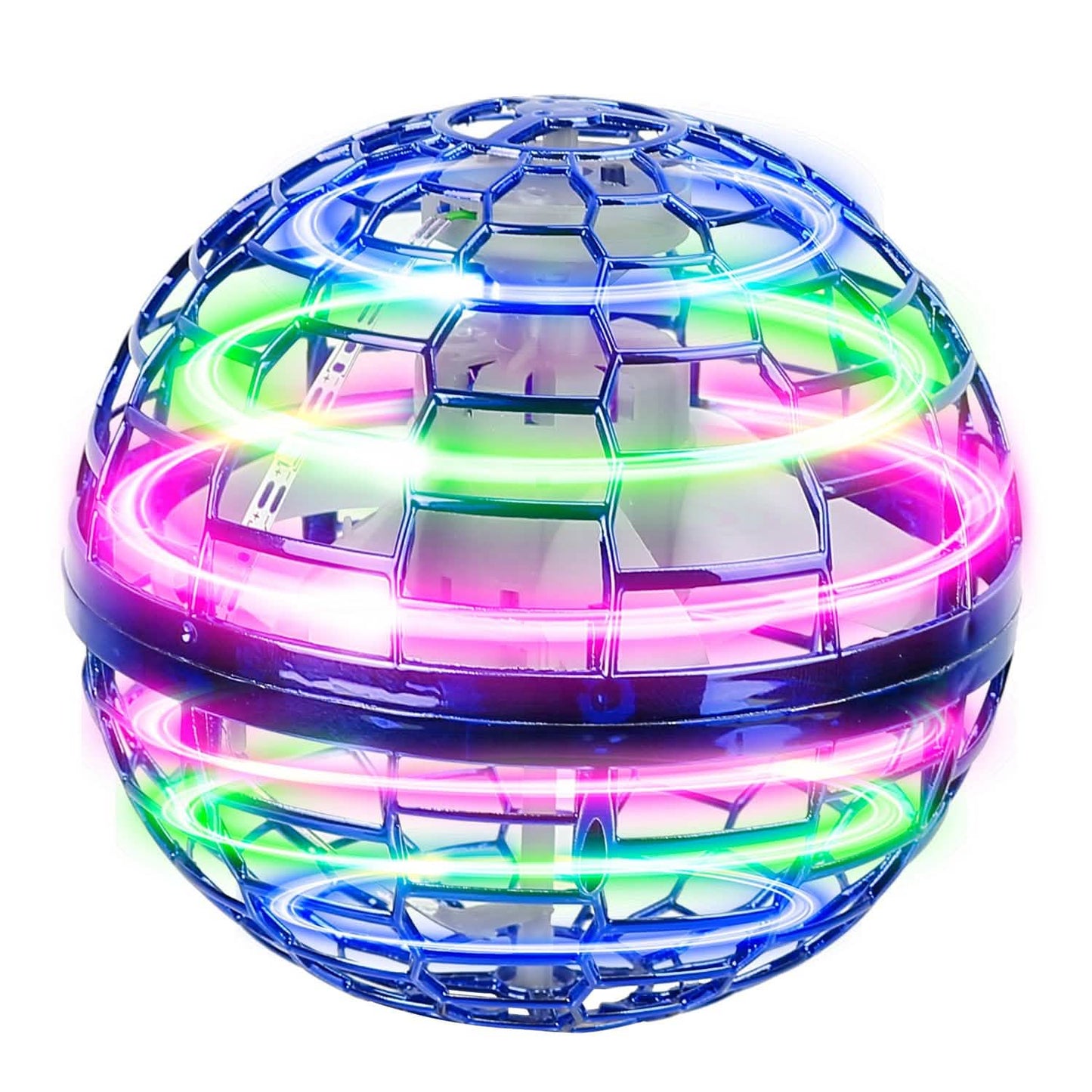 Fliegender Ball Spielzeug 360° Rotierender Handgesteuerter Fliegender Orb Hover Ball mit RGB Lichtern