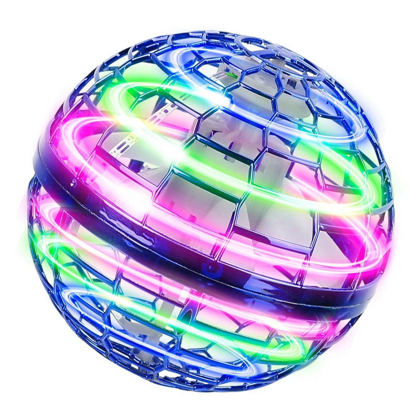 Fliegender Ball Spielzeug 360° Rotierender Handgesteuerter Fliegender Orb Hover Ball mit RGB Lichtern