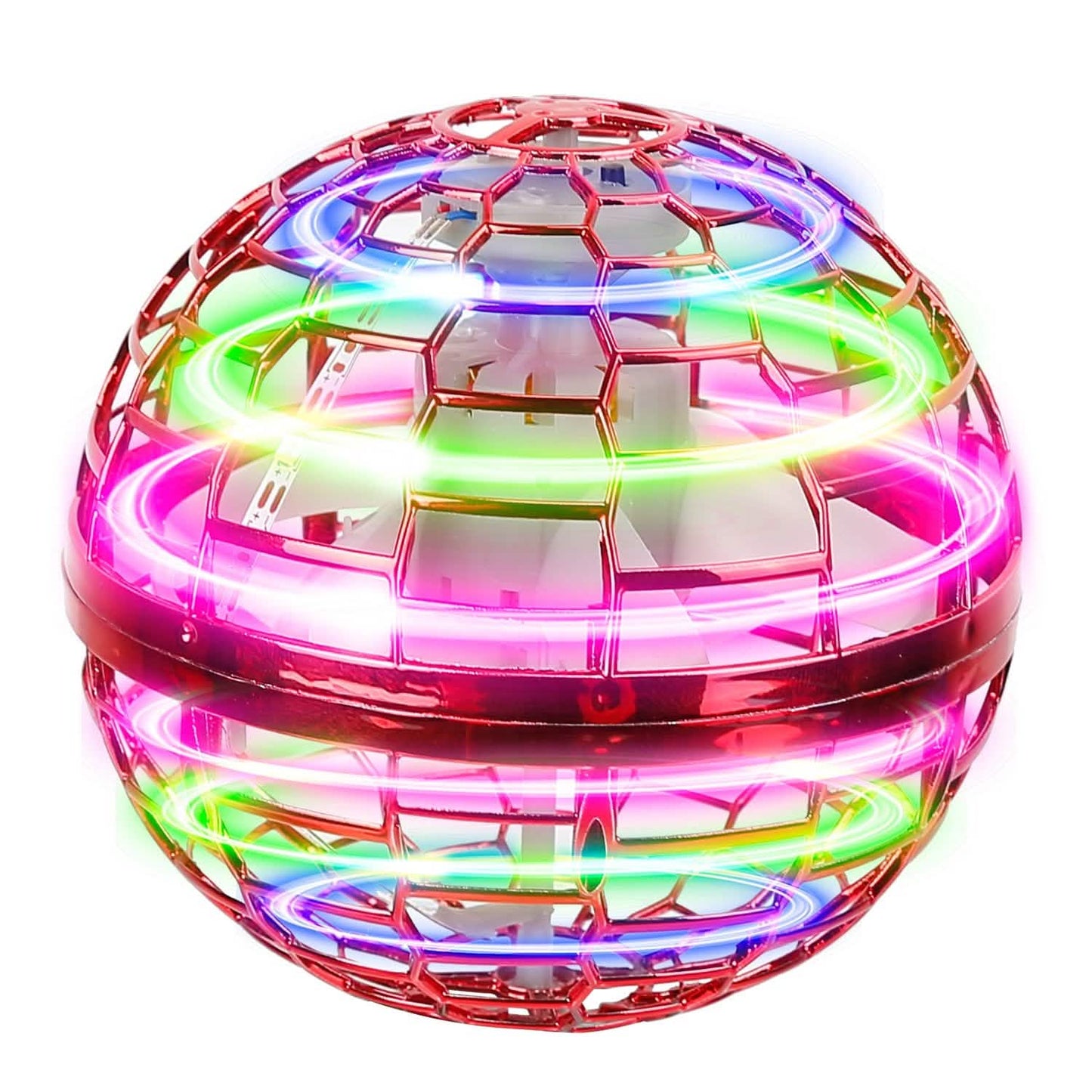 Fliegender Ball Spielzeug 360° Rotierender Handgesteuerter Fliegender Orb Hover Ball mit RGB Lichtern