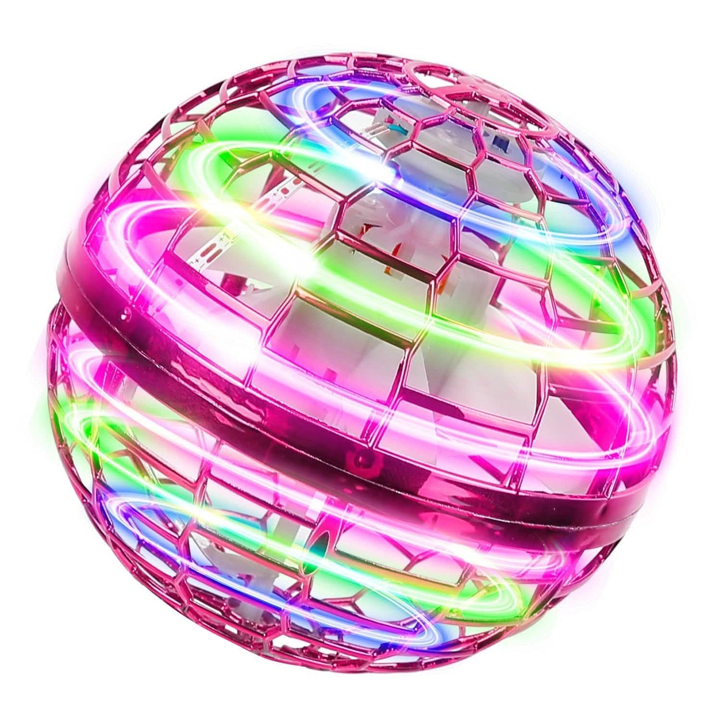 Fliegender Ball Spielzeug 360° Rotierender Handgesteuerter Fliegender Orb Hover Ball mit RGB Lichtern