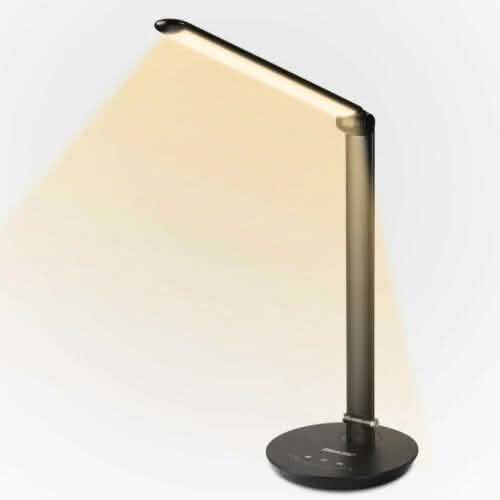 Faltbare AC-LED-Schreibtischlampe, verstellbar, Touch-Steuerung, USB-wiederaufladbar