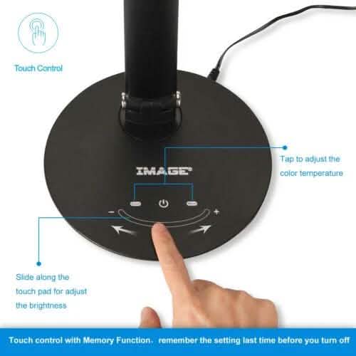 Faltbare AC-LED-Schreibtischlampe, verstellbar, Touch-Steuerung, USB-wiederaufladbar
