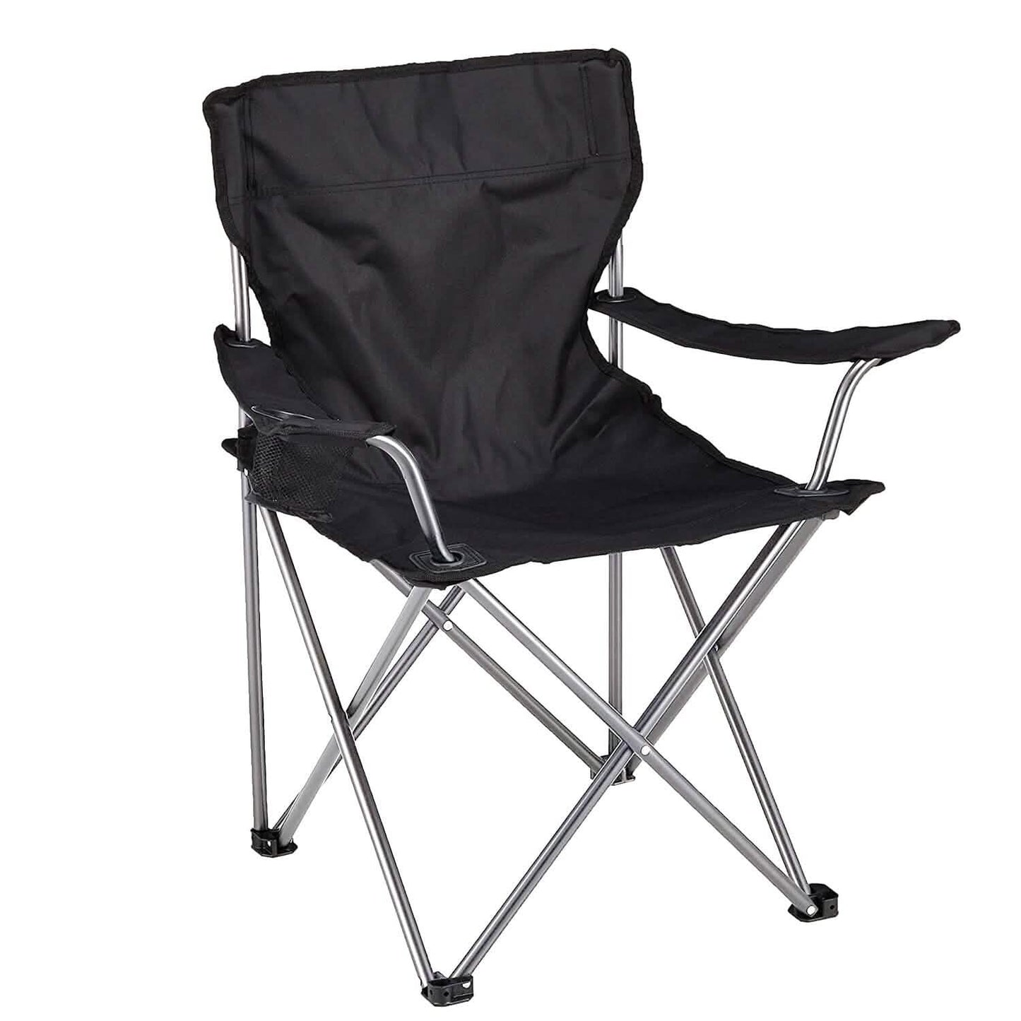 Klappbarer Strandstuhl mit abnehmbarer Armlehne, verstellbarem Sonnendach und Hocker mit Getränkehalter