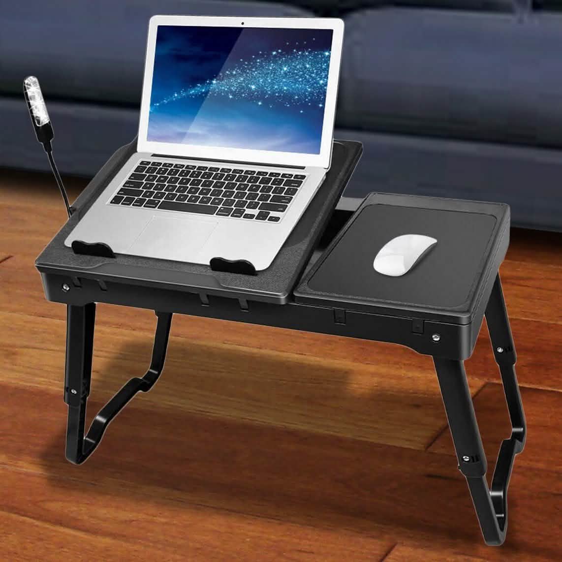 Faltbarer Laptop-Tisch Bett Notizbuch Schreibtisch mit Kühlgebläse Maus-Board
