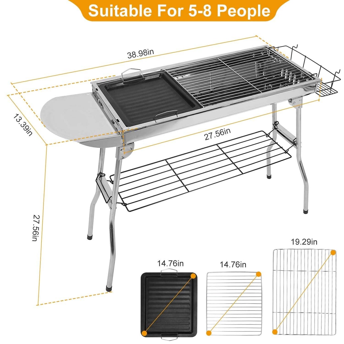 Faltbarer tragbarer Grill