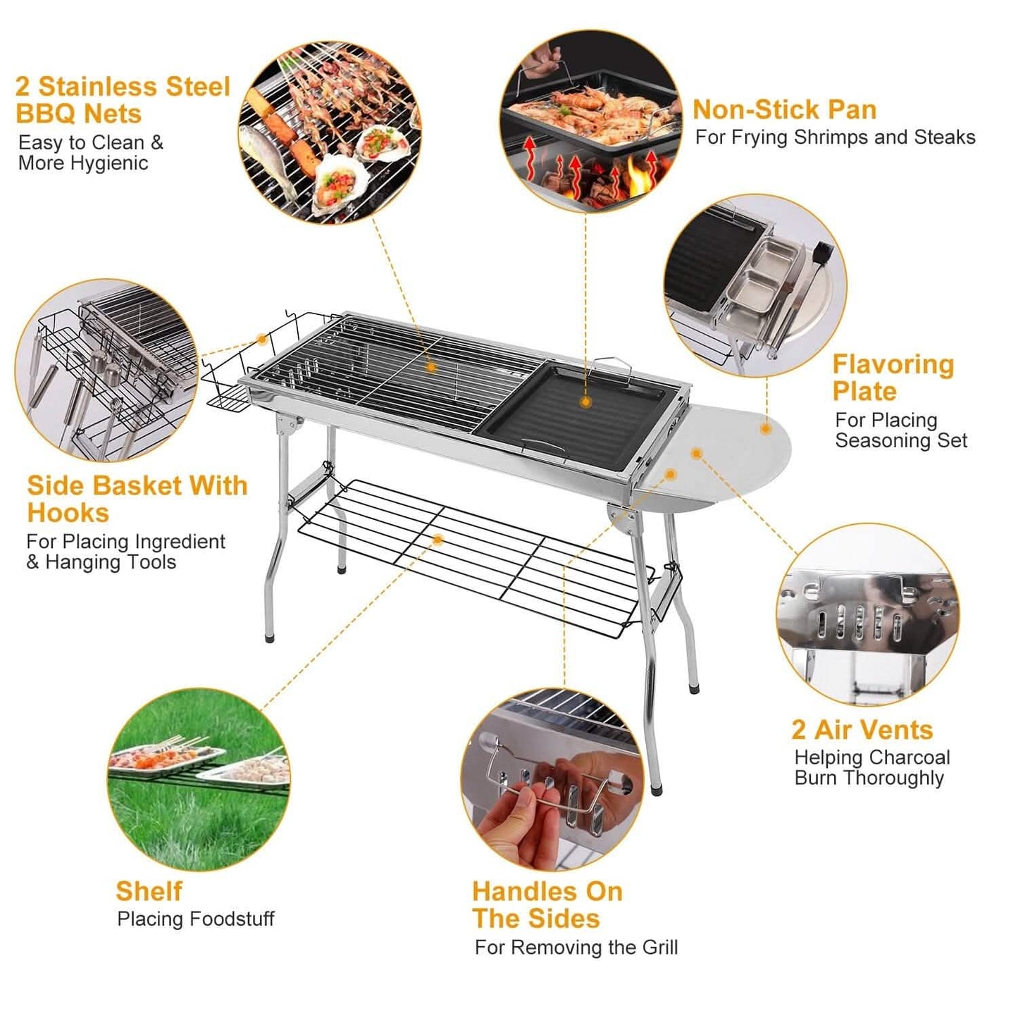 Faltbarer tragbarer Grill