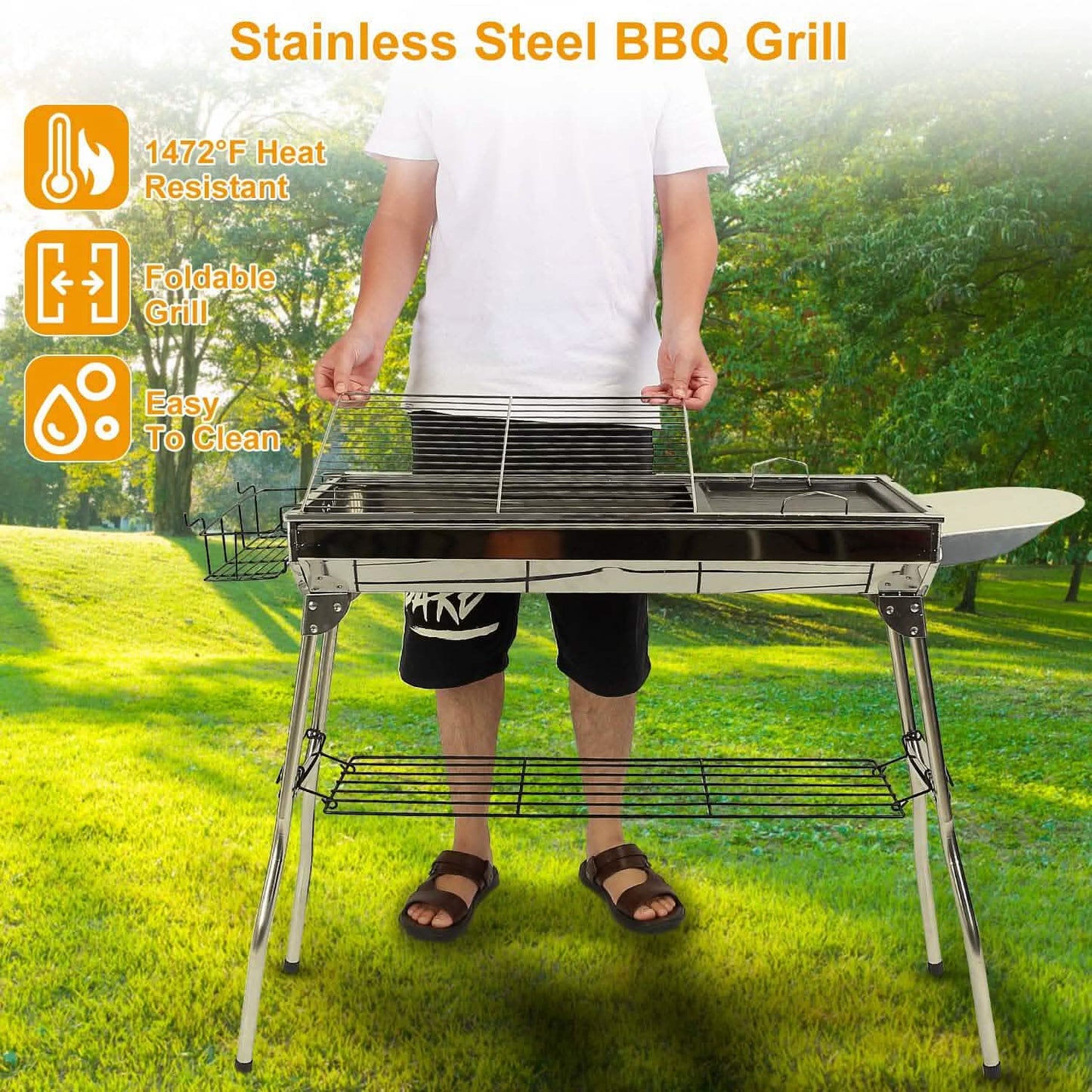 Faltbarer tragbarer Grill