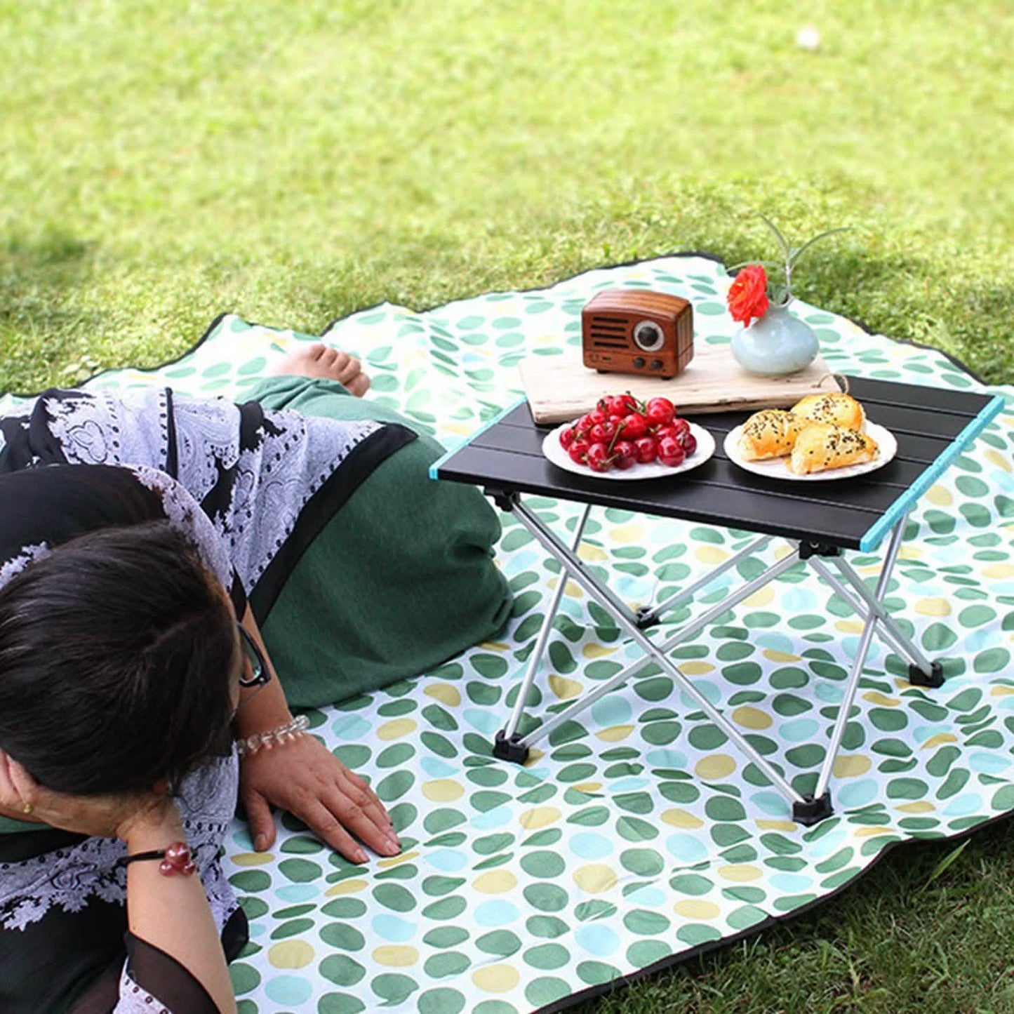 Klappbarer Campingtisch Aluminiumlegierung faltbar mit Tragetasche