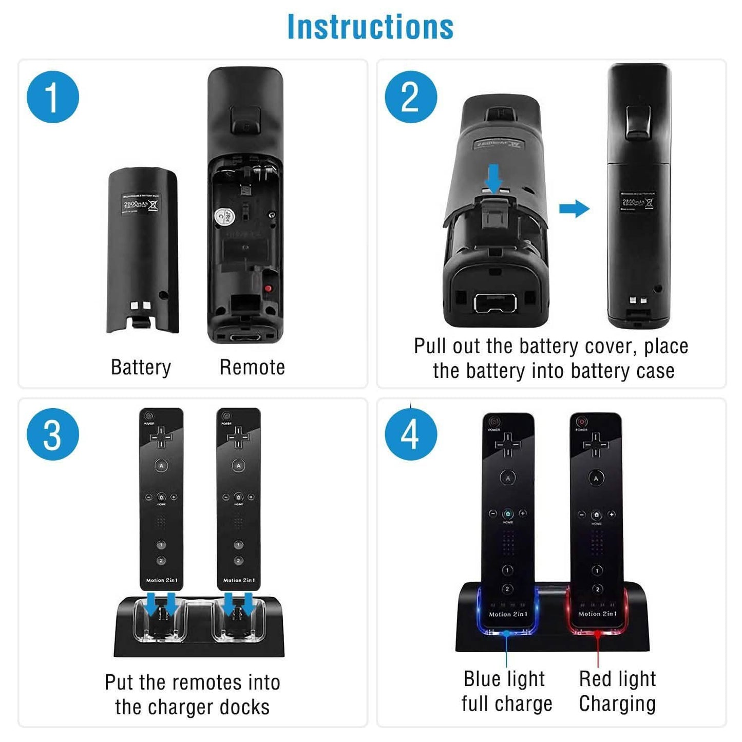 Für Wii Remote Controller Ladegerät