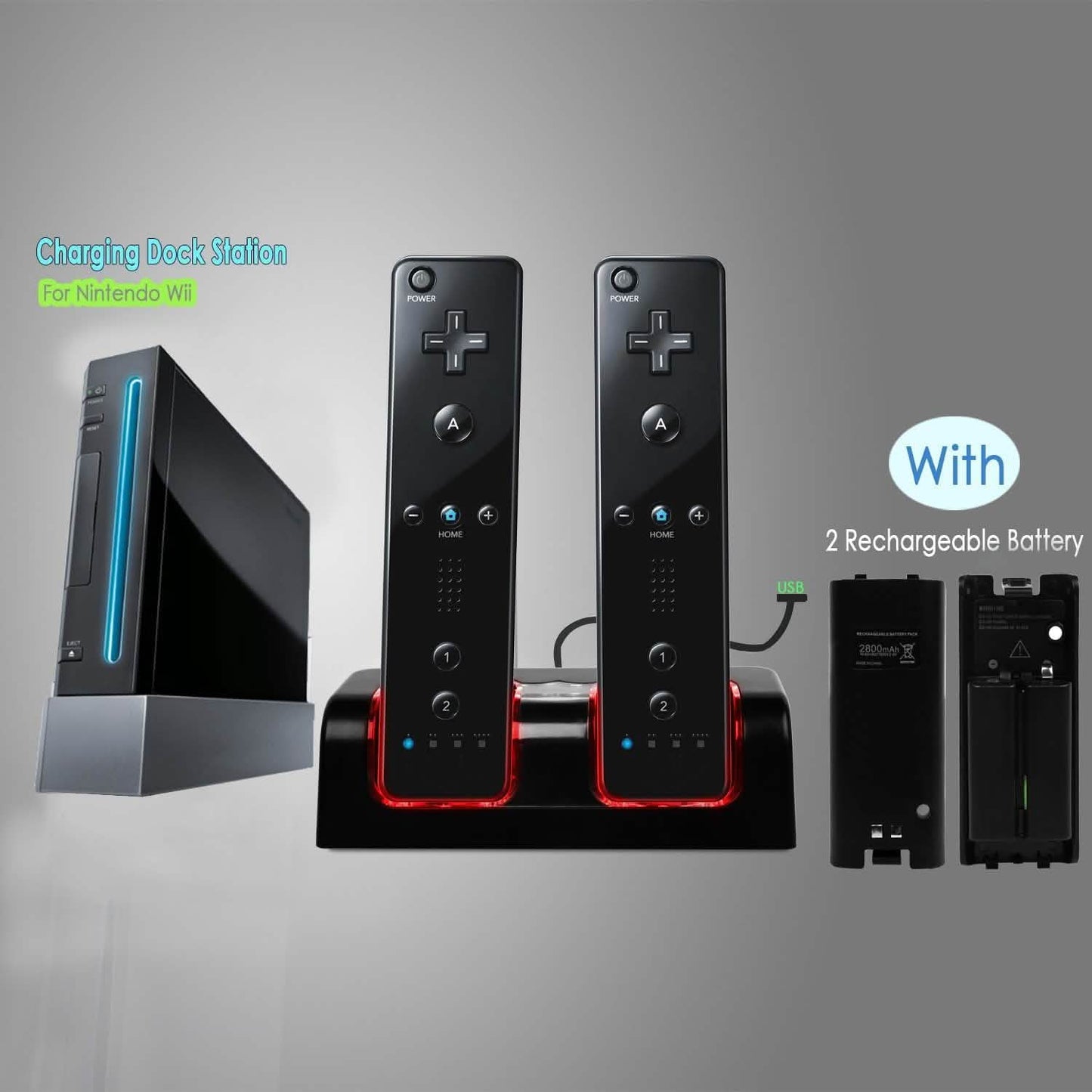 Für Wii Remote Controller Ladegerät