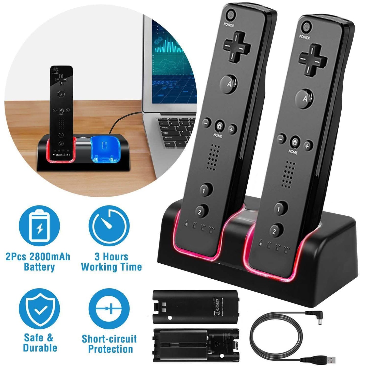 Für Wii Remote Controller Ladegerät