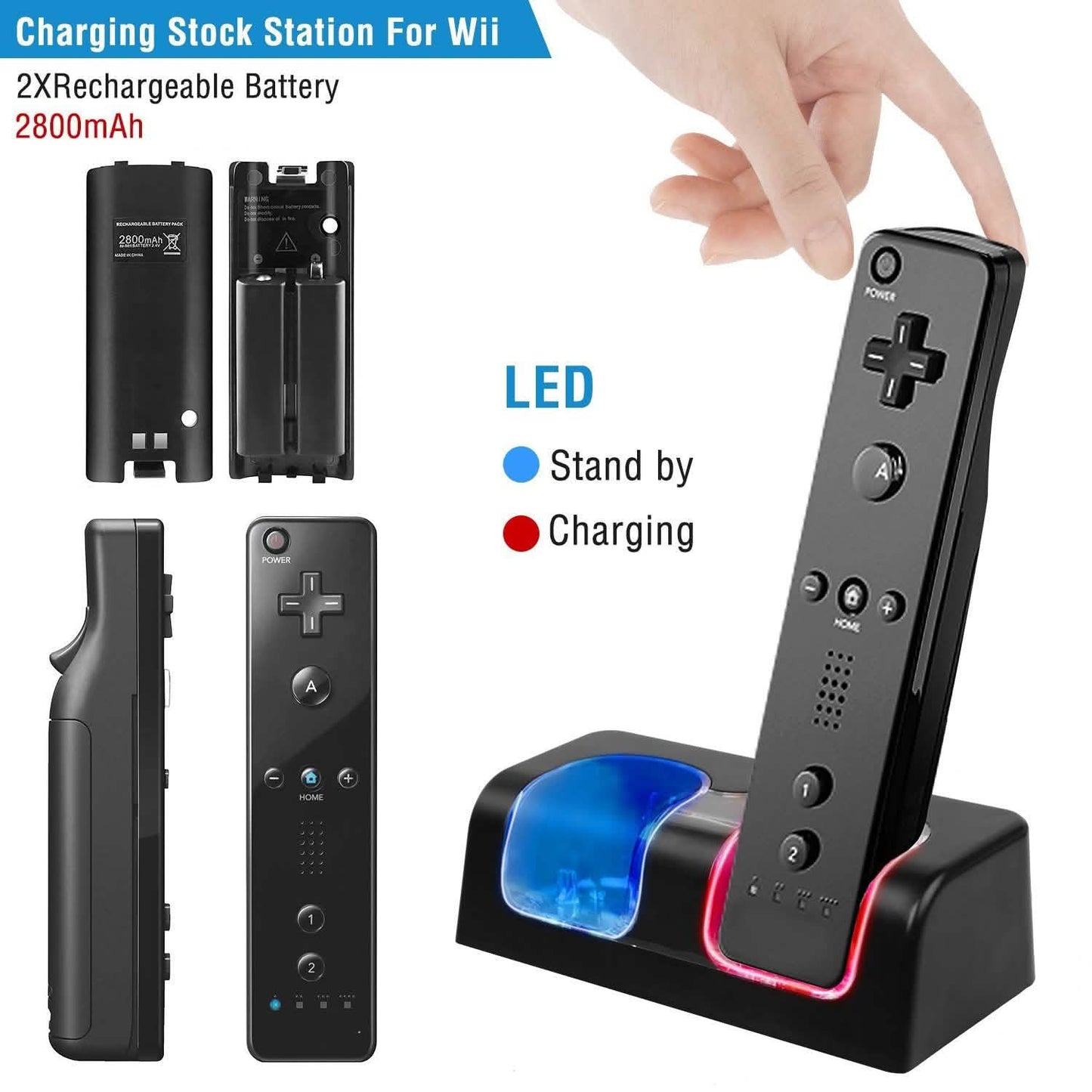 Für Wii Remote Controller Ladegerät
