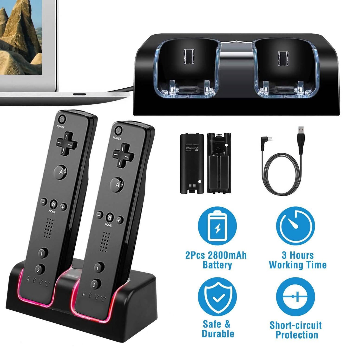 Für Wii Remote Controller Ladegerät