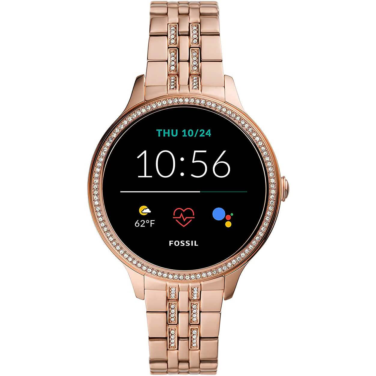 Fossil 42mm Gen 5E Touchscreen-Smartwatch aus Edelstahl mit Herzfrequenzmessung