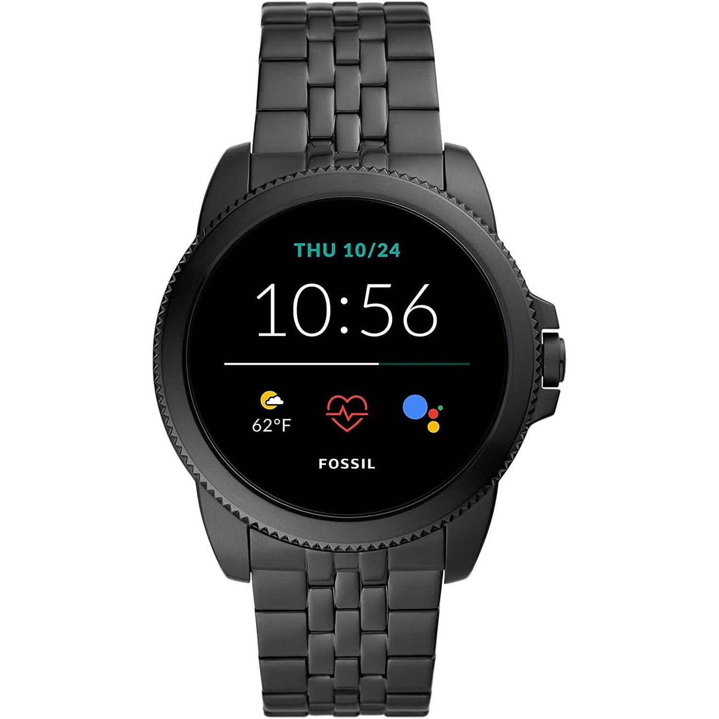 Fossil Herren Gen 5E 44mm Edelstahl Touchscreen-Smartwatch mit Alexa