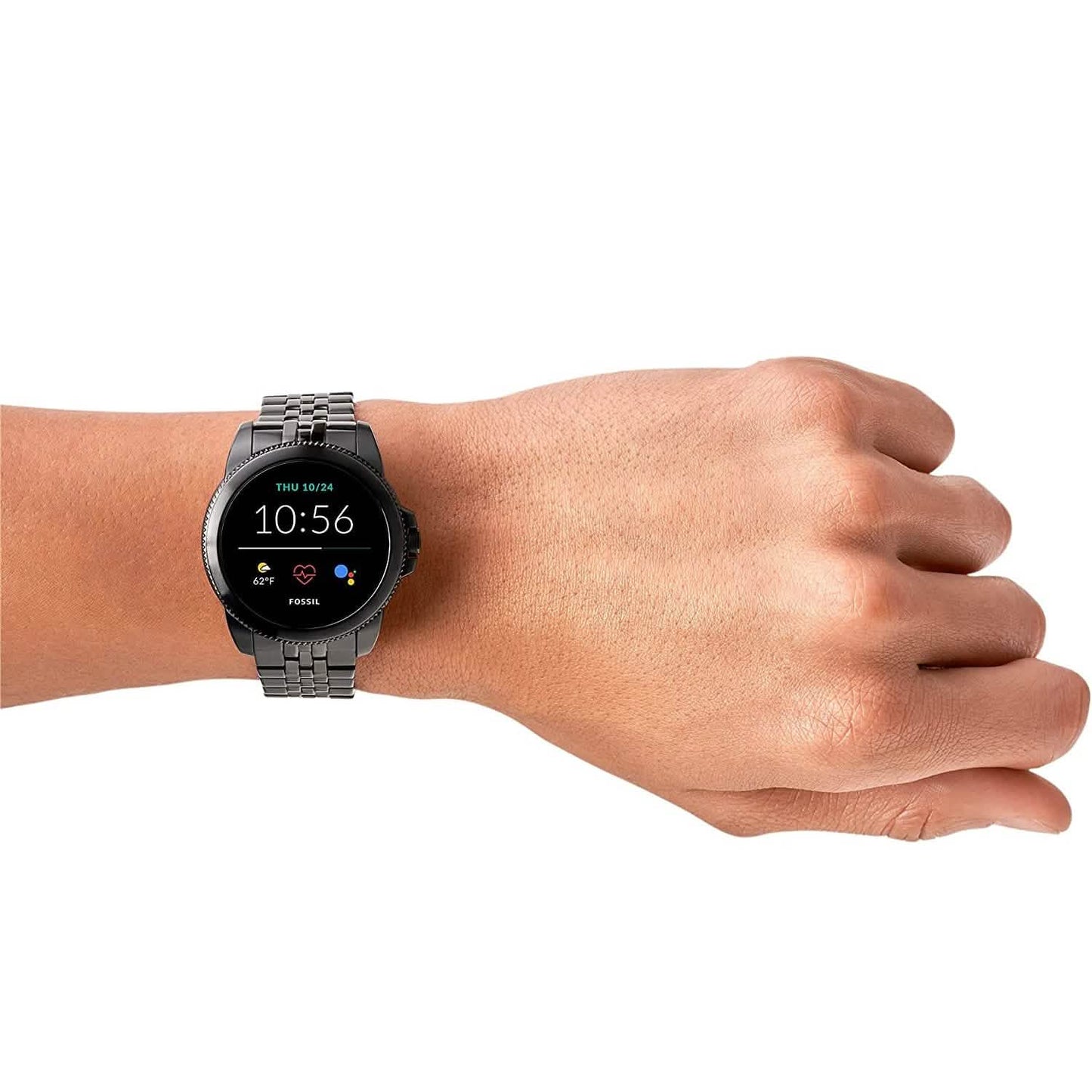 Fossil Herren Gen 5E 44mm Edelstahl Touchscreen-Smartwatch mit Alexa
