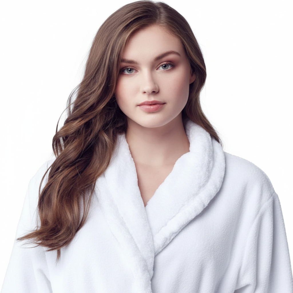 Superweicher Plüschbademantel für Damen