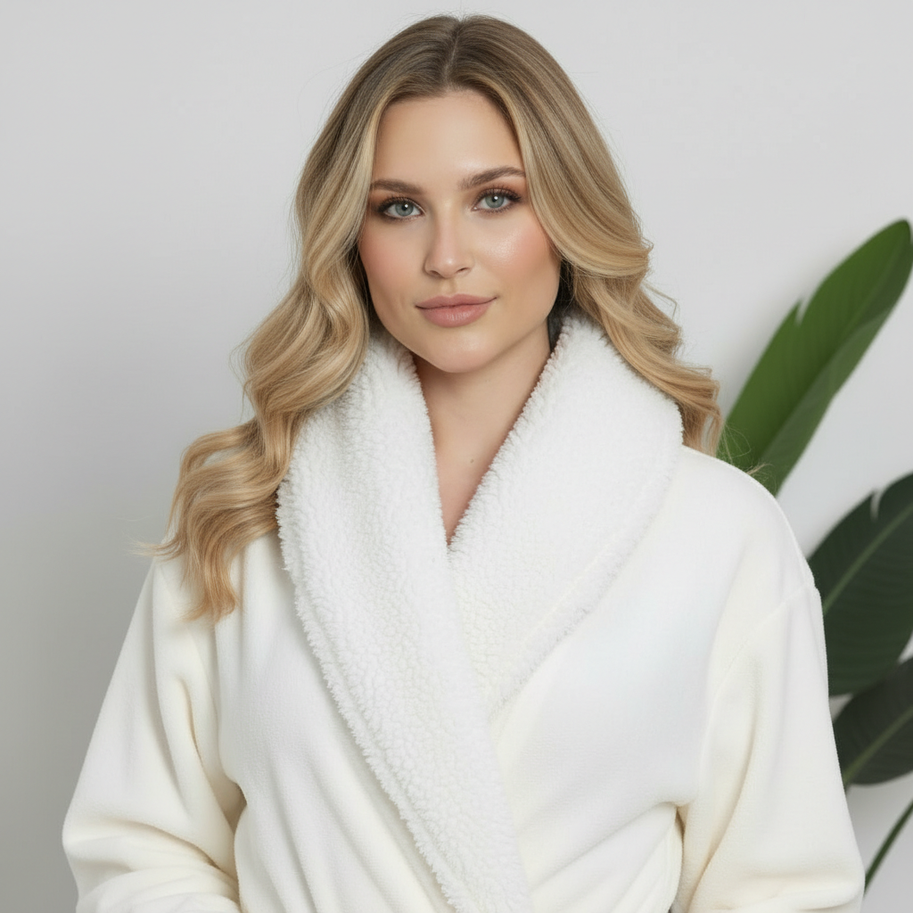 Superweicher Plüschbademantel für Damen