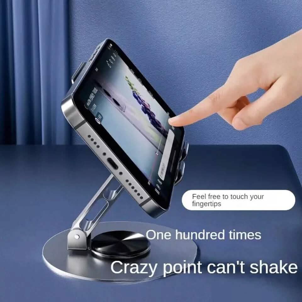 Handy- und Tablet-Universalständer aus Vollmetall mit 360-Grad-Drehung zur Stresslinderung