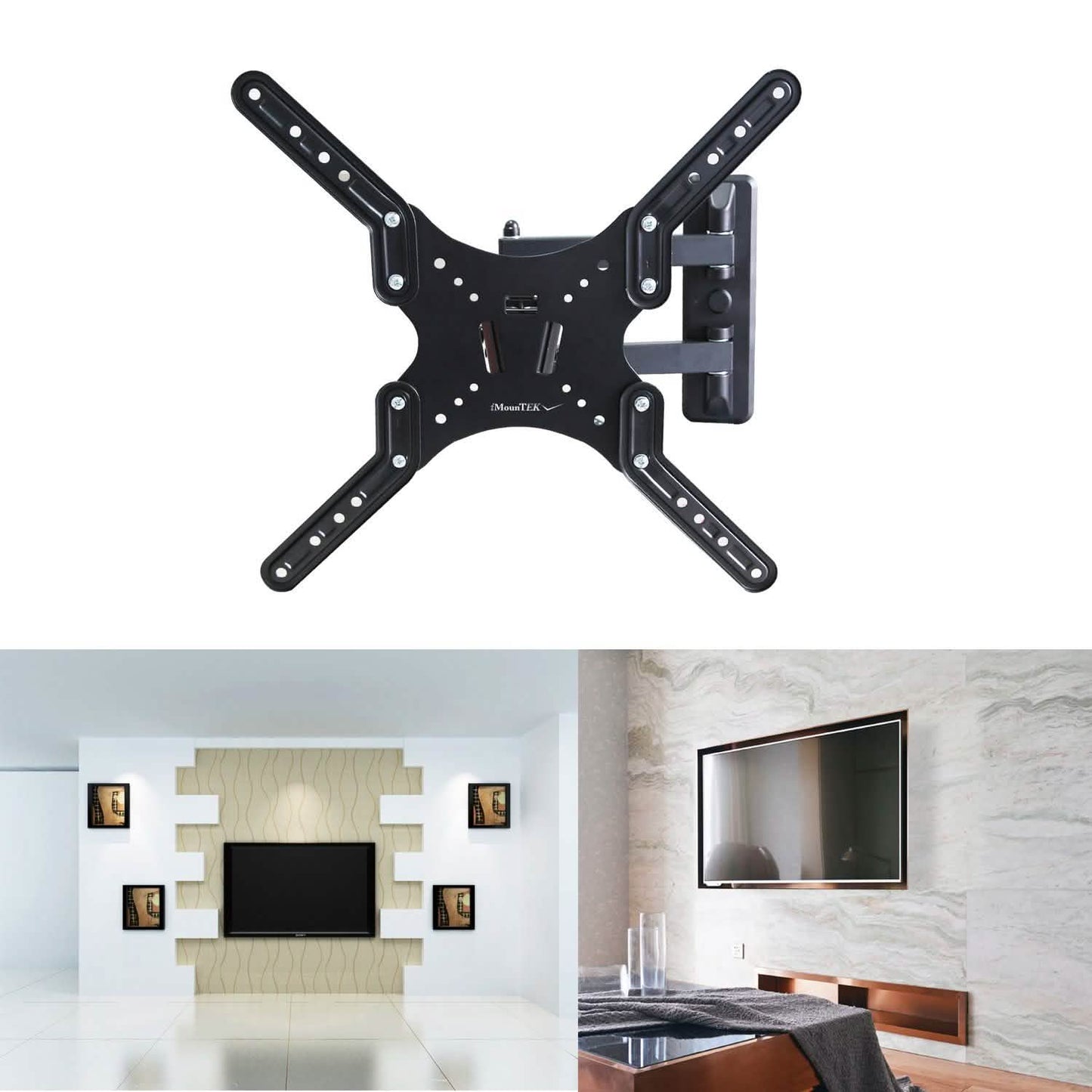 Vollbewegliche TV-Wandhalterung für 23"-55" Fernseher