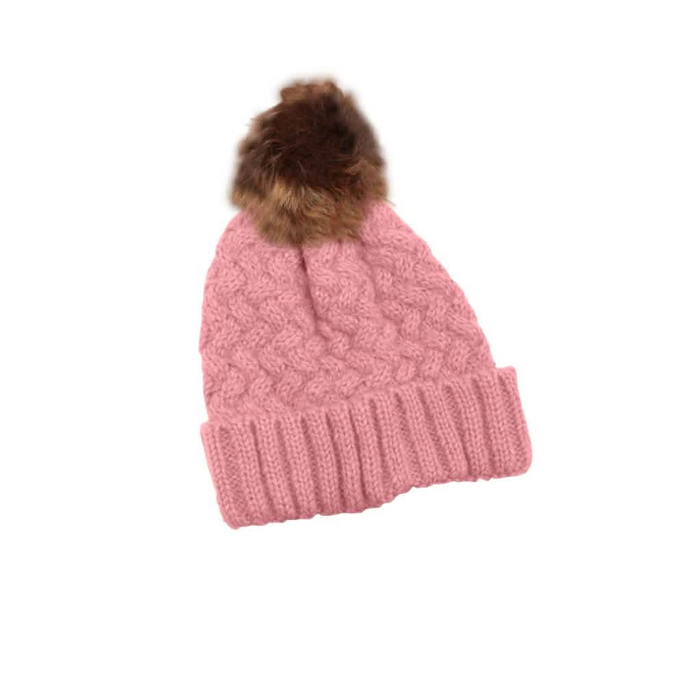 Mütze mit Pelzbommel