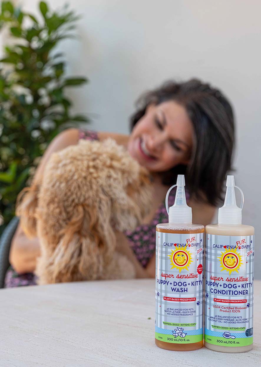 (Ohne Duftstoffe) Super Sensitive™ Welpen- + Hunde- + Katzenwasch- und Pflegeset